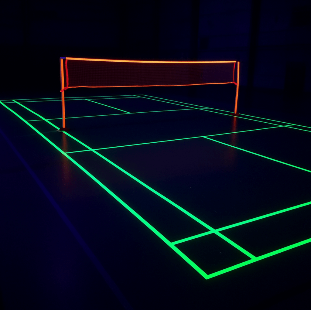 Glow in the dark badminton
